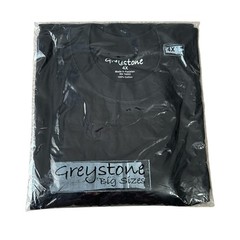 Greystone T-Shirt Mens Size 4xl Black Big and Tall T Shirt NEW