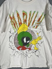 American Thrift Looney Tunes Marvin the Martian Graphic T-Shirt Mens M Cream