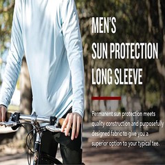 Men’s Moisture Wicking Long Sleeve Performance Crew Neck Tagless Tee-NEW , S-2XL
