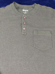 Duluth Shirt Mens XLT Green Thermal Henley Long Sleeves Heavyweight Pullover