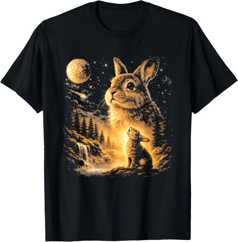 Bunny Howling at the Moon Vintage Shirt, Silly Rabbit