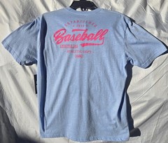 NEW Adult Large BL101 Baseball Lifestyle 101 Blue & Pink Established 2016 Shirt