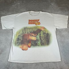 Vintage 90s Nintendo Donkey Kong 64 T-Shirt Mens XL Video Game Promo Graphic Tee