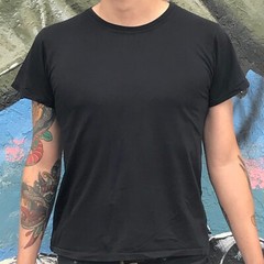 Supima Cotton T-Shirt USA Made – Slim Fit Ultra Lightweight – Black