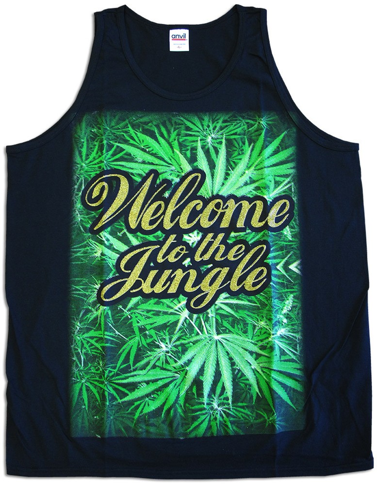 Tank Top Welcome to the Jungle – Screen Printed Graphic Cotton new