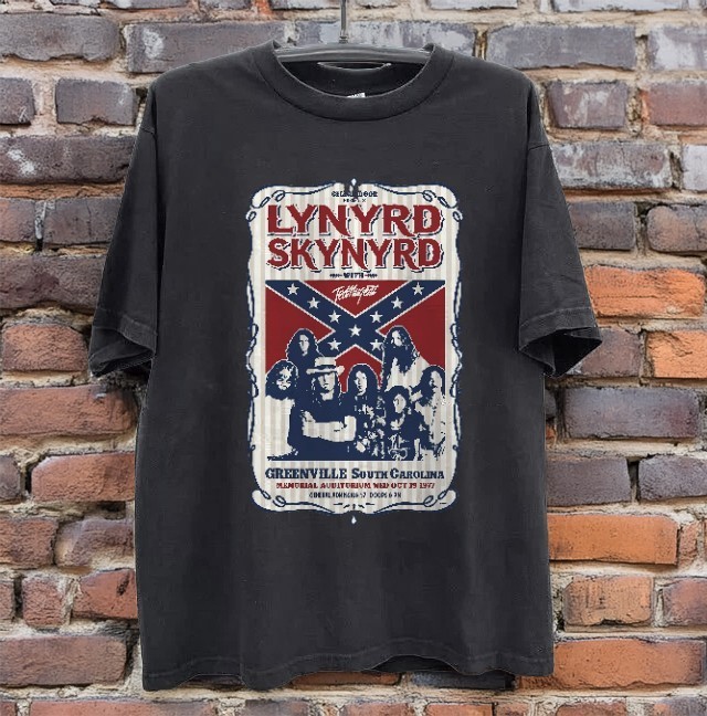 Lynyrd Skynyrd 1977 Tour T Shirt, Graphic T Shirt , Size S To 5XL Retro Unisex