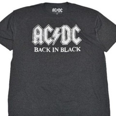 ACDC Mens Tee T Shirt S M L XL Rock Tour Band Metal Hard Vintage Music Gray NEW