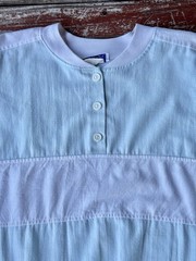 Vintage 90s Club Newport Henley Shirt Mens L Blue White Elastic Waist Beach Golf