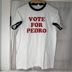 Classic VOTE FOR PEDRO Napoleon Dynamite Ringer T-Shirt M
