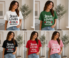 Jesus Loves You And I’m Trying Shirt Funny Christian Honest Faith Tee