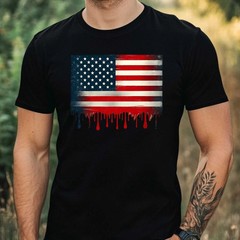 Men’s American Flag Cotton T-Shirt Size S to 5XL