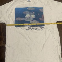 Vintage 90s Claude Monet Water Lillies Art Print T Shirt Large SStitch