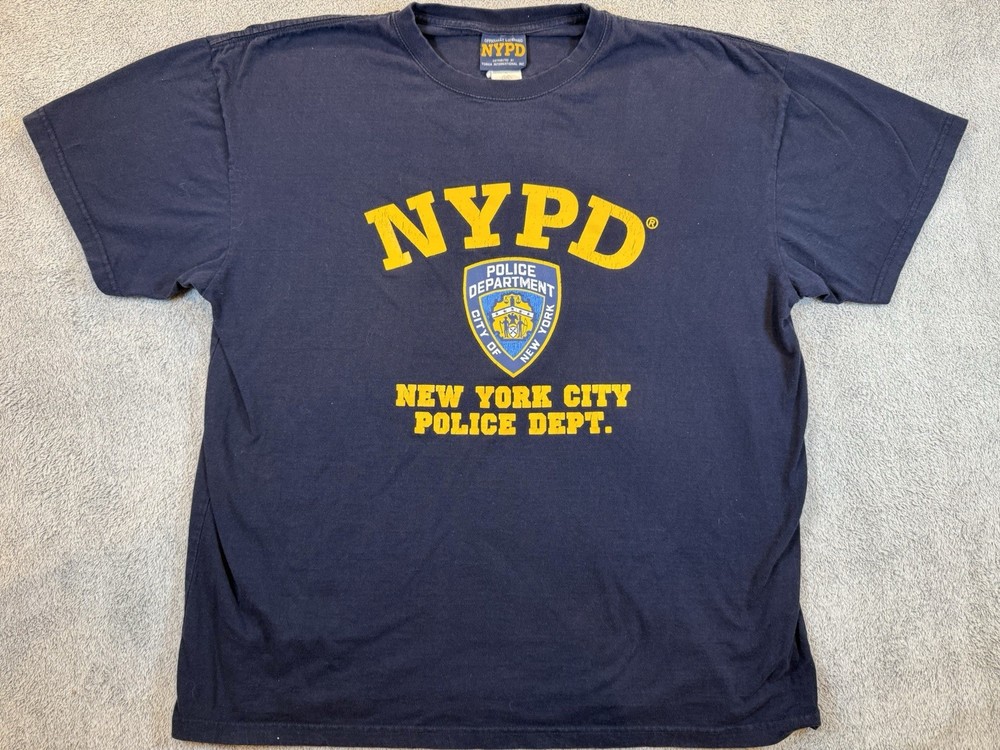 Vintage Y2K NYPD New York Police Department Official Short Sleeve Tshirt 2XL