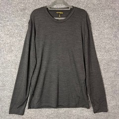 Icebreaker Long Sleeve Shirt Mens XL Gray Merino Wool Base Layer Top
