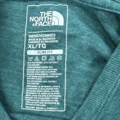 The North Face Shirt Mens XL Green Contrast Pocket Tagless Slim Fit Tee Crewneck