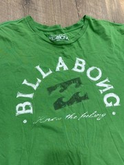 Billabong Green XL Short Sleeve Logo Tee with White Graphic