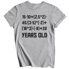 50th Birthday Shirt – 50 Years Old Algebra Equation Math T-Shirt