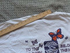 OBEY Long Sleeve Shirt Mens Medium White Butterfly 420 Graphic Tee Back Print