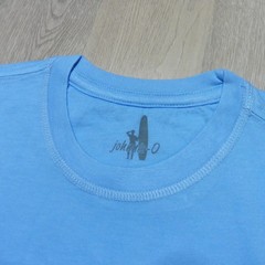 JOHNNIE O Mens S SMALL T SHIRT PALM PARADISE MALIBLU GOLF BLUE SANTA MONICA TEE