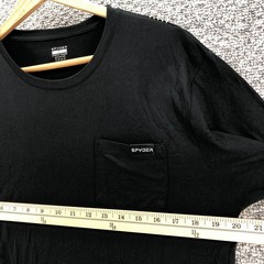 Spyder Loungewear T-Shirt Plain Black Mens Sz L Soft Crew Neck Short Sleeve