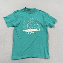 Vintage Hanes Beefy-T Shirt Mens Medium I Love Stowe Vermont Ski Graphic 80s