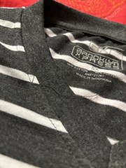 Plus Size Mens Brooklyn Xpress Gray & White V-neck Short Sleeved T-shirt.Size5XL