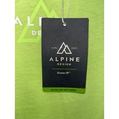 Alpine Design Men’s Graphic Tee Lime Green Earth Africa World NWT Large 17008