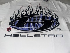 Hellstar White Logo Graphic Crew Neck Short Sleeve T-Shirt Men’s M/L