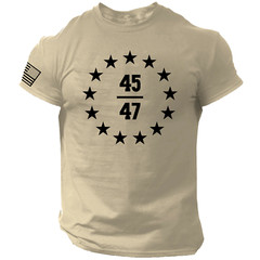 45 47 TRUMP T Shirt Maga American Flag USA S-2XL