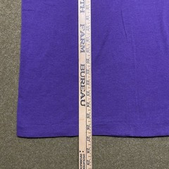 SEE PHOTOS – VTG 80s Fruit of the Loom Pocket Shirt Large Purple Single Stitch