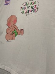 Vintage Words From The Womb Tshirt XL Funny Baby Newborn Fetus Cartoon 1991