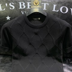 New Men Fashion Trend Knitted Short Sleeve Cotton Streetwear Summer T-Shirt