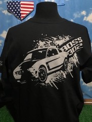 FORD Mustang Boss 302 Shirt Black NWOT Large T-shirt Anvil C34