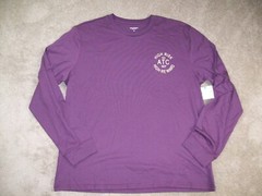 Arizona Jean T-Shirt Mens Long Sleeve High Rise High Reward Tee 2 sided Purple