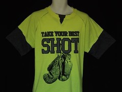 Everlast Twofer T-Shirt Men’s Large Neon Yellow Black NEW Boxing Gloves