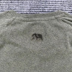 The Normal Brand Mens Large Olive Green Long Sleeve Raglan Henley Shirt Casual