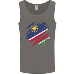 Torn Namibia Flag Namibian Day Football Mens Vest Tank Top