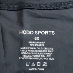 Hodo Crewneck T-Shirt Mens Big and Tall 6X Black Short Sleeve Performance Tee