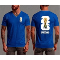 World Cup 2026 V Neck T-Shirt Football Soccer USA Worldcup Tee Logo Softstyle