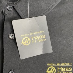 Haas F1 Team Shirt Mens XL Black Polo Logo Rich Energy Formula 1 Racing NWT