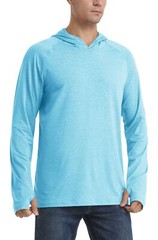 UPF50+ Men’s UV Sun Shirts Outdoor Fishing Hoodies Long Sleeve Performance Tops