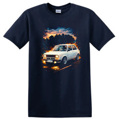 Fiat 147 Old Car T Shirt Classic Retro Compact Hatchback Tee