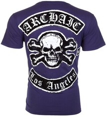 ARCHAIC by AFFLICTION Navy Blue KING Short Sleeve Slim Fit Y2K T-shirt NWT