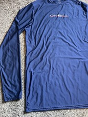 Oneill 50+ UV T-Shirt Mens 3XLT Slim Fit Blue Water Sun Shirt Long Sleeve