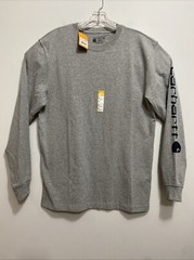 NEW Small Carhartt Men K231 Workwear Long Sleeve Graphic Logo TShirt Loose Fit