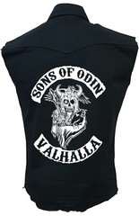 SONS OF ODIN VALHALLA/Worker/Viking/Celtic/Rock/Tribal/Work Shirt/Sleeveless/Top