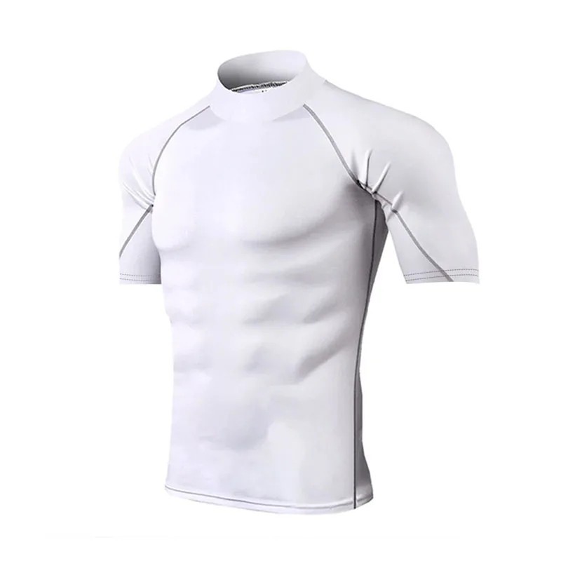 Men Compression Sport T-Shirt Quick Dry Fitness Running Gym Tight Short Sleeve