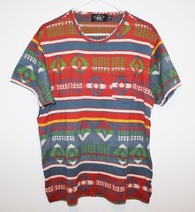 RRL Southwestern Pocket Tee T-Shirt Aztec NWOT Crewneck Short Sleeve Men Large