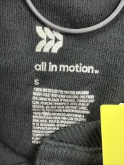 All In Motion Shirt Mens Small Black Waffle Henley Thermal Long Sleeve NWT