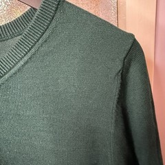 Lands End Men’s Long Sleeve Tee Size XL Green Classic Casual Pullover